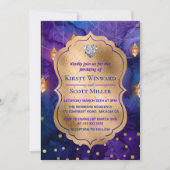 ミスティック・マラケシュ・ナイト・ランタンズ&《写真》ぼけ味結婚ズ 招待状 (正面)