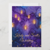 ミスティック・マラケシュ・ナイト・ランタンズ&《写真》ぼけ味結婚ズ 招待状 (裏面)