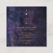 *~*ミスティック·ロータス·セリック·ジオメトリ·アルケミー·シャーマン スクエア名刺 (裏面)