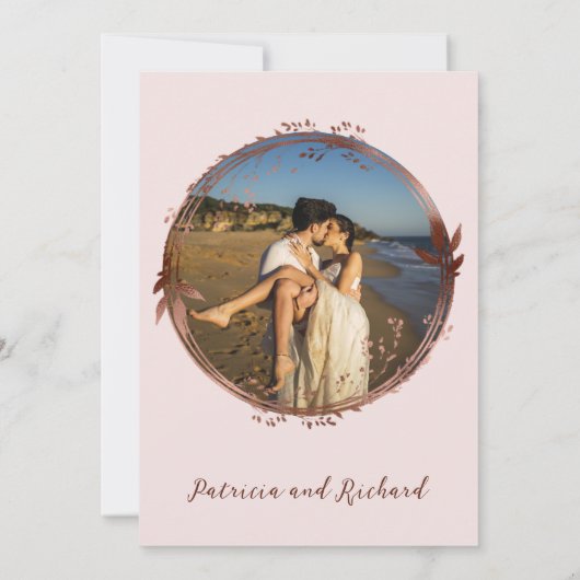 ミスティバラモノグラムエレガントウェディング招待状 招待状 (裏面)