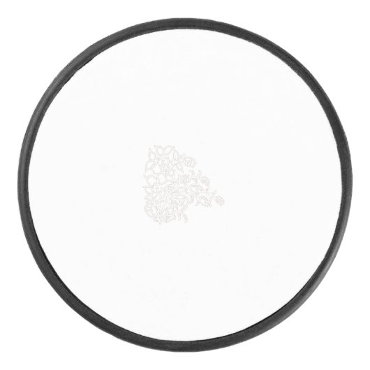 ミスティバラ、フラッシュマホガニー、装飾デザイン アイスホッケーパック (正面)