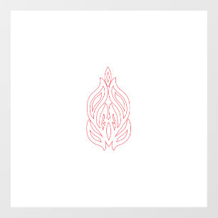 ミスティバラ、フラッシュマホガニー、装飾デザイン ウィンドウサイン