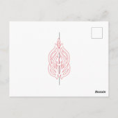 ミスティバラ、フラッシュマホガニー、装飾デザイン ポストカード (裏面)