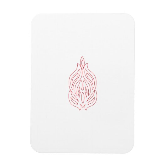 ミスティバラ、フラッシュマホガニー、装飾デザイン マグネット (縦)