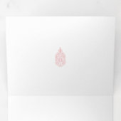 ミスティバラ、フラッシュマホガニー、装飾デザイン 三つ折りカード (内部最初)