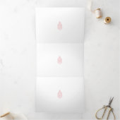 ミスティバラ、フラッシュマホガニー、装飾デザイン 三つ折りカード (内部)