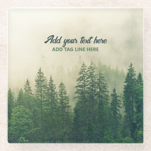 ミスティパインフォレストツリーズカスタム記念 ガラスコースター (正面)