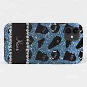 ミスティパーソナライズされたブルーグリッターヴァンパイア Case-Mate iPhoneケース (裏面(横))