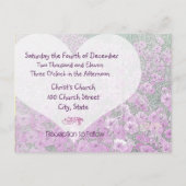 ミスティパープルペチュニアスウェディング招待状 インビテーションポストカード (裏面)