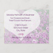 ミスティパープルペチュニアスウェディング招待状 インビテーションポストカード (裏面)