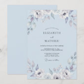 ミスティパープルユーカリの結婚式 招待状 (正面/裏面)