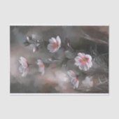 ミスティピンクのコスモスの花が切り離される 薄葉紙 (正面)