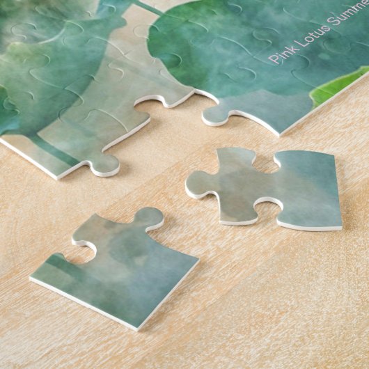 ミスティピンクロータスサマーグリーンジグソーパズル ジグソーパズル (側面)