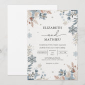 ミスティブルーウィンター結婚フローラ 招待状 (正面/裏面)