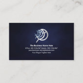 ミスティブルーシーグランジシルバーヨットゲーム魚釣り 名刺 (裏面)