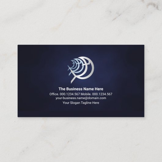 ミスティブルーシーグランジシルバーヨットゲーム魚釣り 名刺 (裏面)