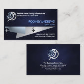 ミスティブルーシーグランジシルバーヨットゲーム魚釣り 名刺 (正面/裏面)