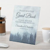 ミスティブルーパインの木々お願いゲストブックにサイン 台座サイン (インサイチュ)