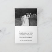 ミスティブルーパインシンプルズ素朴結婚の写真 サンキューカード (内部)