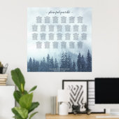 ミスティブルーパインズ26テーブ結婚ルのシーティングチャート ポスター (ホームオフィス)