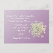 ミスティプラムクイーンアンズレースウェディング招待状 インビテーションポストカード (裏面)