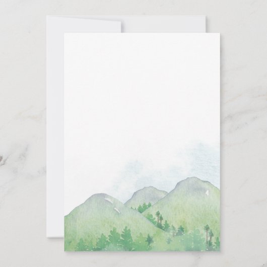 ミスティマウンテンスウォー結婚ターカラーズ 招待状 (裏面)