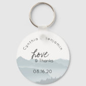 ミスティマウンテンズキーリング結婚式の引き出物ラブ キーホルダー (正面)