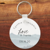 ミスティマウンテンズキーリング結婚式の引き出物ラブ キーホルダー (正面)