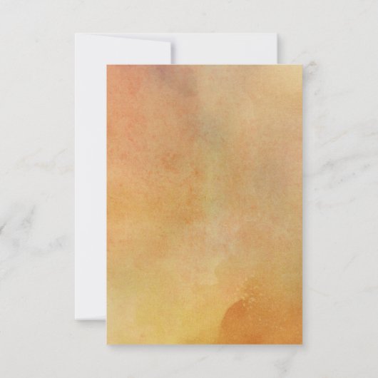 ミスティマウンテンズ秋の結婚式RSVPカード 出欠カード (裏面)