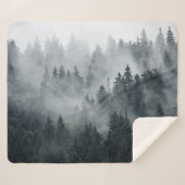 ミスティマウンテンランドスケープヴィンテージスタイル シェルパブランケット (正面(横))