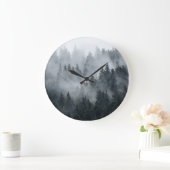 ミスティマウンテンランドスケープヴィンテージスタイル ラージ壁時計 (ホーム)