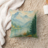 ミスティマウンテンランドスケープ装飾用クッション クッション (ブランケット)