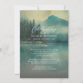 ミスティマウンテンレイクお祝いの写真 招待状 (正面)