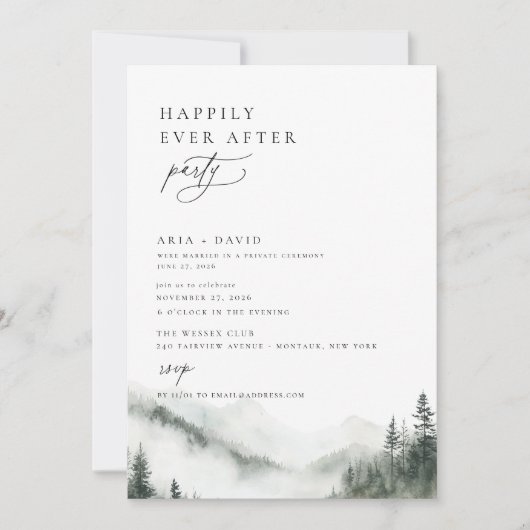 ミスティマウンテン楽しい永遠のパーティー 招待状 (正面)