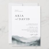 ミスティマウンテン素朴結婚式招待状 招待状 (正面)