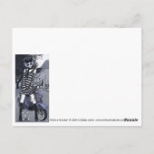 ミスティモダンモプスクーター都市タイガー妖精はがき ポストカード (裏面)