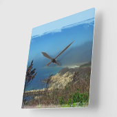 ミスティモーニングアットノブスカポイント – ケープコッドMA スクエア壁時計 (傾斜)