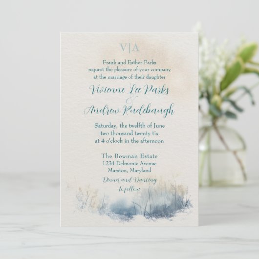 ミスティモーニングメドウ結婚式招待状 招待状 (スタンド正面)