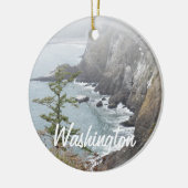 ミスティワシントンコーストラインシーンホリデイ セラミックオーナメント (左)