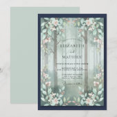 ミスティーウッドランドユーカリの結婚式 招待状 (正面/裏面)