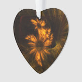 ミスティークガーデン抽象芸術アートアクリルハート オーナメント (正面)