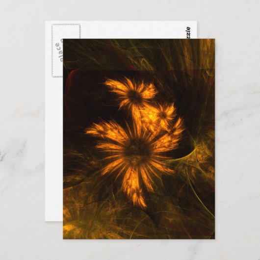 ミスティークガーデン抽象芸術アートハガキ ポストカード (正面/裏面)