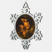 ミスティークガーデン抽象芸術アート スノーフレークピューターオーナメント (右)