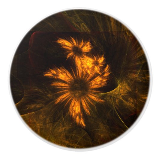 ミスティークガーデン抽象芸術アート セラミックノブ (正面)