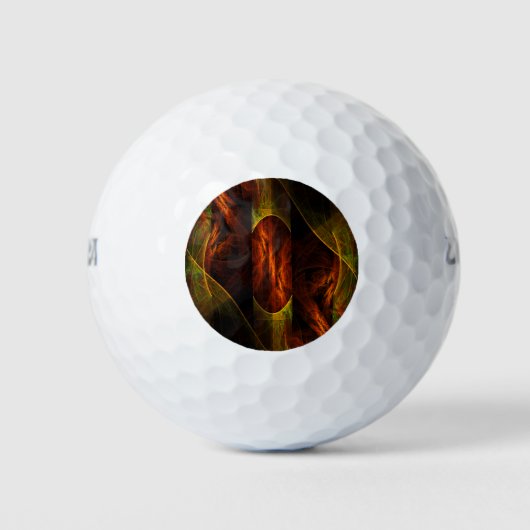 ミスティークジャングル抽象芸術アート ゴルフボール (正面)