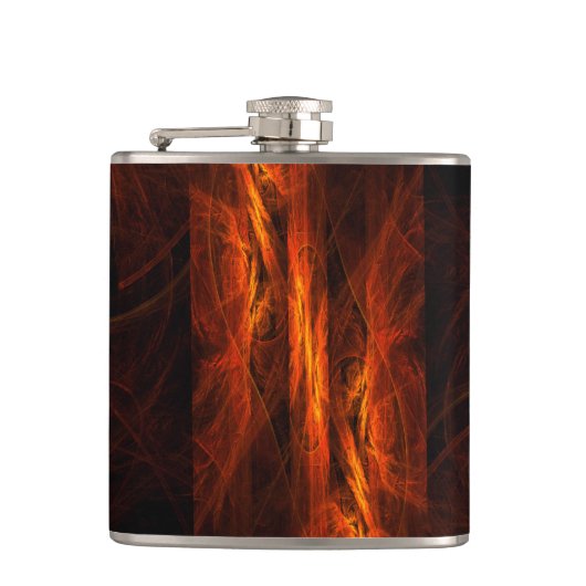 ミスティークジャングル抽象芸術アート フラスク (正面)