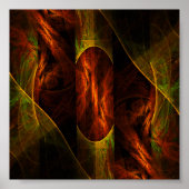 ミスティークジャングル抽象芸術アート ポスター (正面)