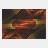 ミスティークジャングル抽象芸術アート ラッピングペーパーシート (正面)