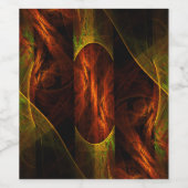 ミスティークジャングル抽象芸術アート ワインラベル (シングルラベル)