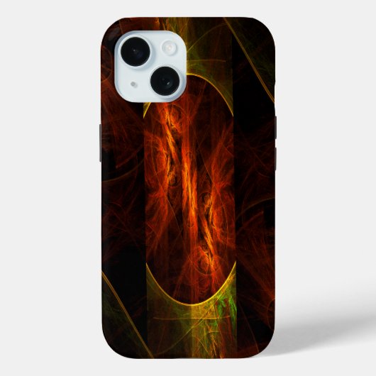 ミスティークジャングル抽象芸術アート Case-Mate iPhoneケース (裏面)
